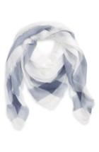 Women's David & Young Plaid Square Scarf, Size - Ivory