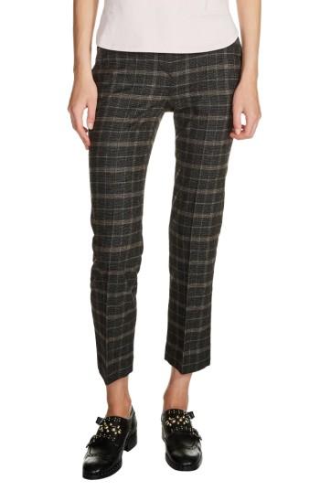 Women's Maje Plaid Ankle Pants - Grey