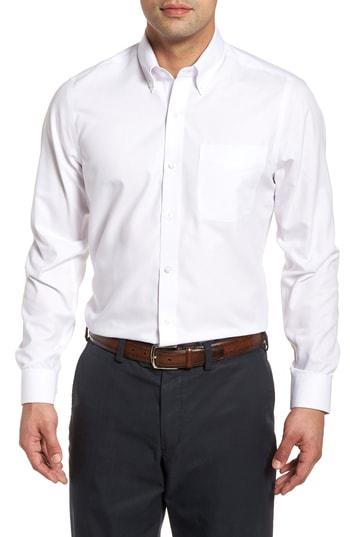 Men's Cutter & Buck Tailored Fit Sport Shirt - White