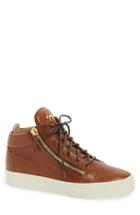 Men's Giuseppe Zanotti Mid Top Sneaker Eu - Brown