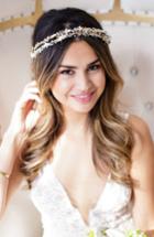 Brides & Hairpins Olympia Double Banded Crystal Halo, Size - Metallic
