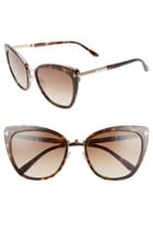 Women's Tom Ford Simona 56mm Sunglasses - Dark Havana/ Rose Gold/ Brown