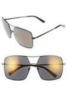Women's Kendall + Kylie 65mm Navigator Sunglasses - Shiny Black/ Smoke/ Gold