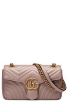 Gucci Small Gg Marmont 2.0 Matelasse Leather Shoulder Bag - Beige