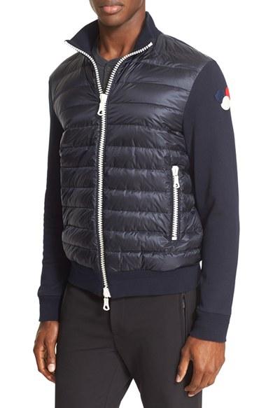 Men's Moncler Down Front Zip Cardigan