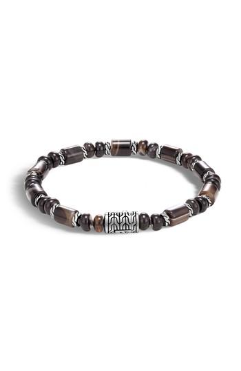 Men's John Hardy Classic Chain Bead Banded Agate Bracelet