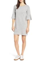 Women's Velvet By Graham & Spencer Slub Cotton Bell Sleeve Dress - Grey