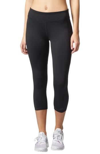 Women's Adidas Performer Climalite 3/4 Tights - Black