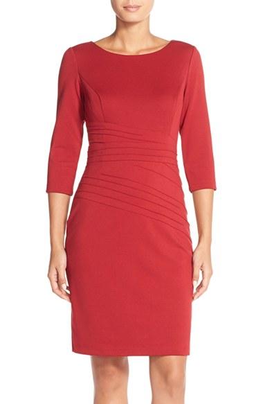 Women's Ellen Tracy Seamed Ponte Sheath Dress