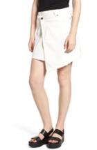 Women's Evidnt Asymmetrical Denim Skirt - White
