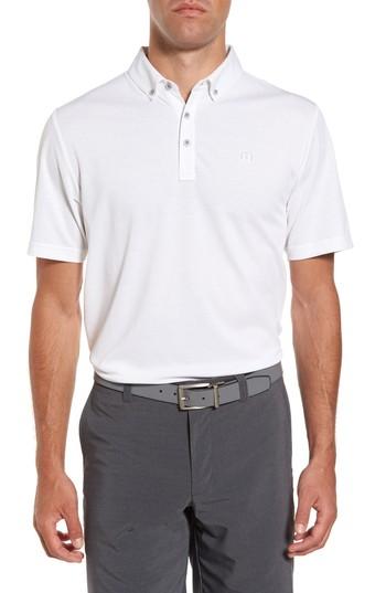 Men's Travis Mathew Stephen Dot Pique Polo - White