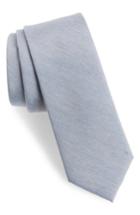 Men's Calibrate Marcus Solid Cotton Blend Tie, Size - Blue
