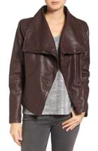 Women's Levi's Cowl Neck Faux Leather Jacket - Red