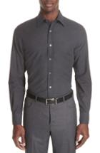 Men's Canali Classic Fit Herringbone Dress Shirt