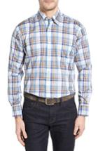 Men's Robert Talbott Anderson Classic Fit Plaid Sport Shirt - Blue