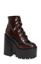Women's Jeffrey Campbell Fernrock Platform Bootie M - Burgundy