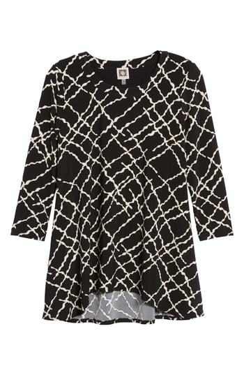 Women's Anne Klein High/low Knit Top - Black
