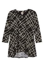 Women's Anne Klein High/low Knit Top - Black