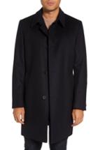 Men's Boss Task Wool & Cashmere Top Coat R - Blue