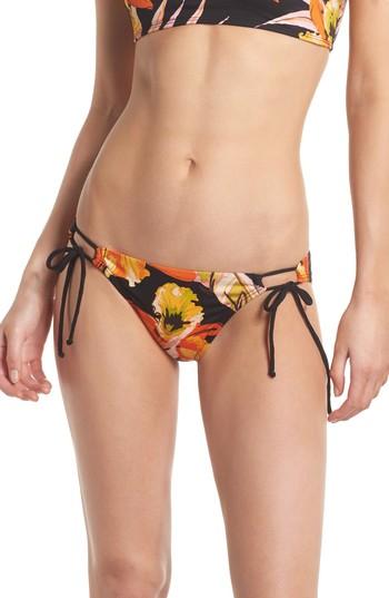 Women's Robin Piccone Mila Side Tie Bikini Bottoms - Black