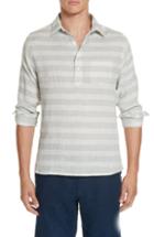Men's Onia Chambray Stripe Pullover Woven Shirt - Grey