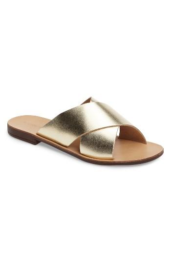 Women's Topshop Hawaii Crisscross Sandal .5us / 35eu - Metallic