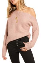 Women's Treasure & Bond One-shoulder Ribbed Sweater, Size - Pink
