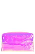 Skinny Dip Pink Hologram Makeup Bag, Size - No Color