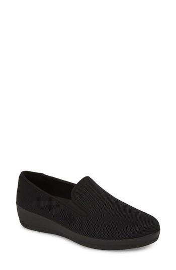 Women's Fitflop Superskate(tm) Uberknit(tm) Loafer .5 M - Black