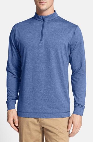 Men's Cutter & Buck 'topspin' Drytec Half Zip Pullover - Blue (online Only)