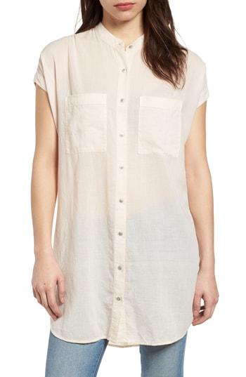 Women's Caslon Button Front Longline Top