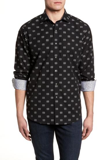 Men's Bugatchi Classic Fit Spaced Out Sport Shirt