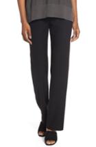 Women's Eileen Fisher Straight Leg Pants, Size - Black