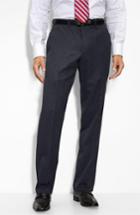 Men's Jb Britches Flat Front Worsted Wool Trousers