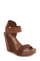 Women's Pedro Garcia Vivien Strappy Platform Wedge Sandal .5us / 36.5eu - Brown
