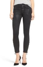 Women's Hudson Jeans 'nix' Lace-up Hem Crop Skinny Jeans - Black