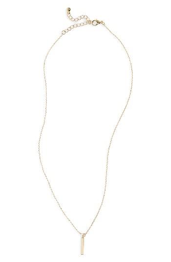 Women's Girly Drop Bar Charm Necklace