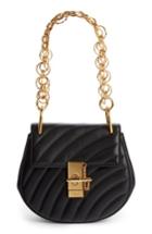Chloe Mini Drew Bijoux Leather Shoulder Bag - Black
