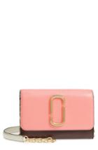 Women's Marc Jacobs Snapshot Leather Wallet On A Chain - Coral