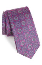 Men's Nordstrom Men's Shop Santa Lucia Circles Silk Tie, Size - Red