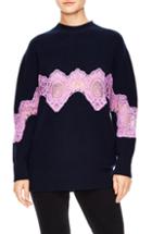 Women's Sandro Lace Detail Sweater - Blue