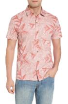 Men's Kahala Coral Star Trim Fit Print Sport Shirt - Red