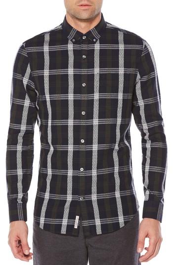 Men's Original Penguin Nep Plaid Slim Shirt, Size - Blue