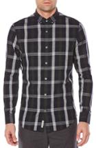 Men's Original Penguin Nep Plaid Slim Shirt, Size - Blue