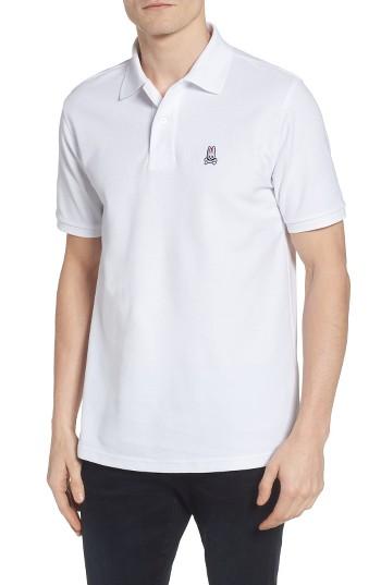 Men's Psycho Bunny The Classic Pique Polo (xs) - White