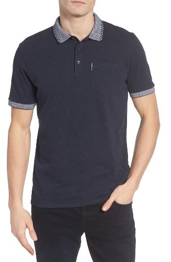 Men's Ben Sherman Check Tipped Jersey Polo
