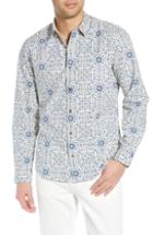 Men's Treasure & Bond Slim Fit Print Sport Shirt - Ivory