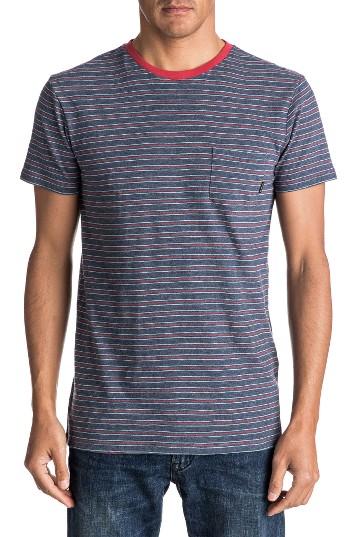 Men's Quiksilver Dumaran Stripe Pocket T-shirt - Blue