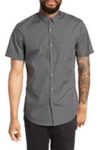Men's Calibrate Trim Fit Print Short Sleeve Sport Shirt - Black