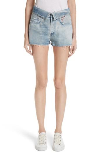 Women's Jean Atelier Flip Denim Shorts - Blue